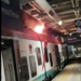 Lanciano una bici mentre passa il treno: fiamme nella stazione