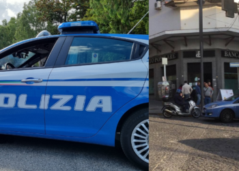 Si piazza fuori la banca e non fa entrare nessuno, poi aggredisce i poliziotti: tensione ad Ercolano