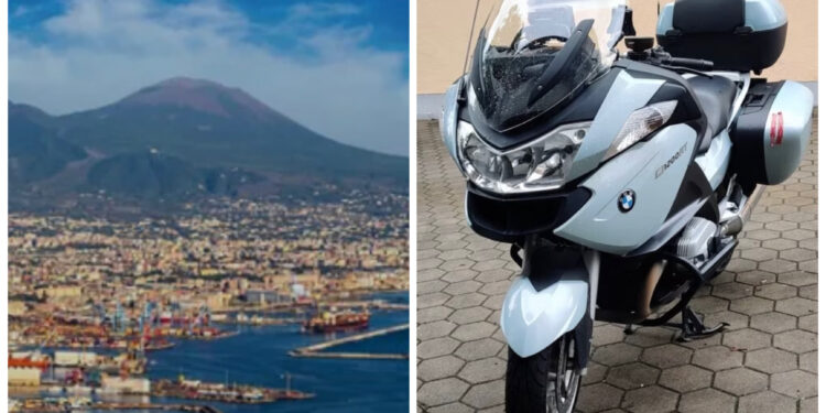 Fa tappa a Napoli ma gli rubano la moto