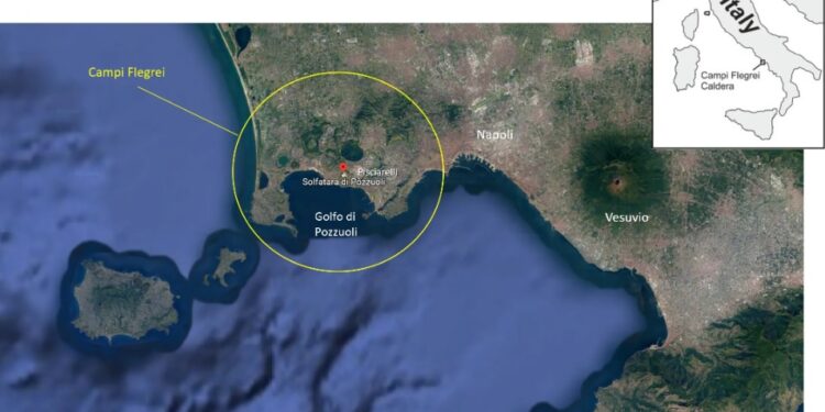 Campi Flegrei: deformazione di roccia sotto il suolo