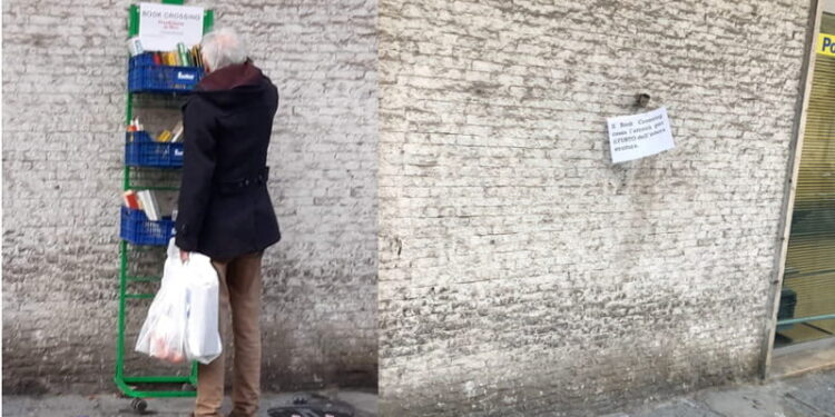 Sparito Il punto di “Book Crossing” istituito oltre un anno fa in via Suarez al Vomero