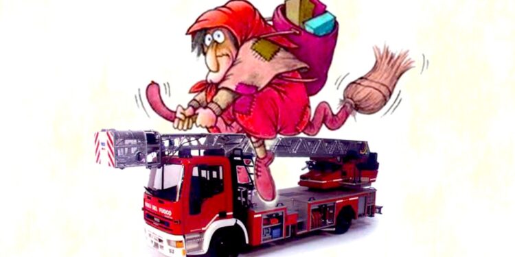 La befana dei Vigili del fuoco per i bimbi dell’ospedale Moscati