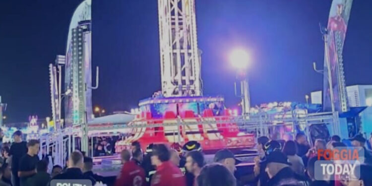 Foggia, incidente alla festa patronale: una giostra si rompe, diversi feriti