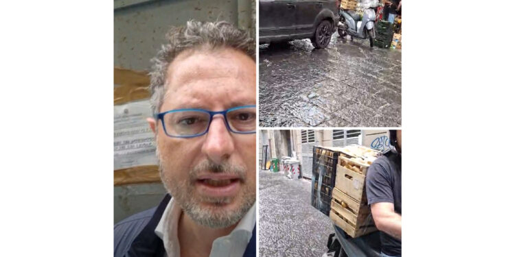 Di nuovo sotto il palazzo occupato abusivamente dalla famiglia criminale Macor: il deputato Francesco Emilio Borrelli documenta l’illegalità