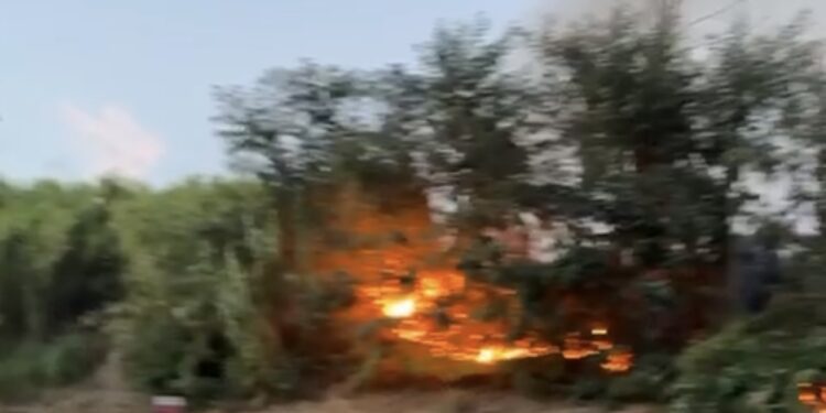 Incendio sull’Autostrada uscita Varcaturo