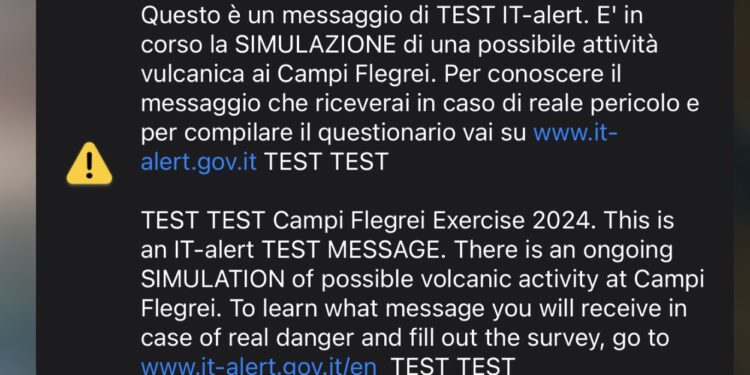 IT-Alert in Campania: I telefoni hanno squillato alle 17.00 per il test di allerta