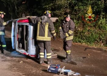 Incidente a Cesinali: auto si schianta contro un muro e si ribalta, feriti un 18enne e una minorenne