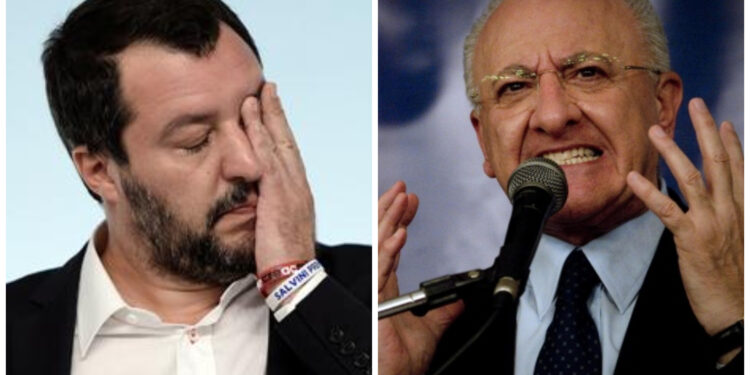 Salvini critica De Luca sulla sanità campana