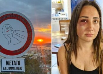 Pozzuoli: vandalizzato il cartello a sostegno di Gaia, la ragazza picchiata dal fidanzato