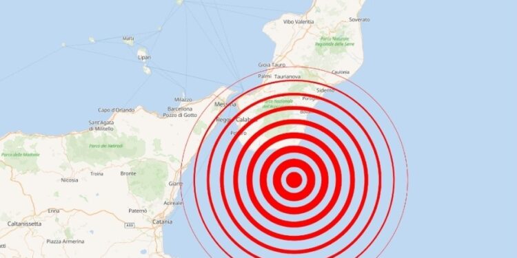 Sisma magnitudo 5.1 avvertito a Reggio Calabria.
